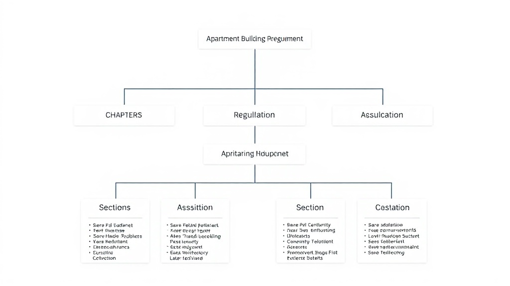 공동주택 관리 규약의 구조와 체계를 보여주는 도표