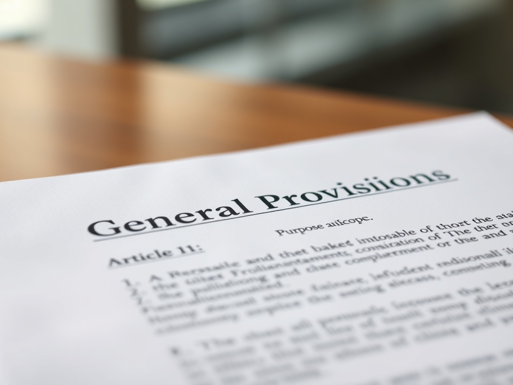 공동주택 관리 규약의 총칙 부분이 기재된 문서 페이지